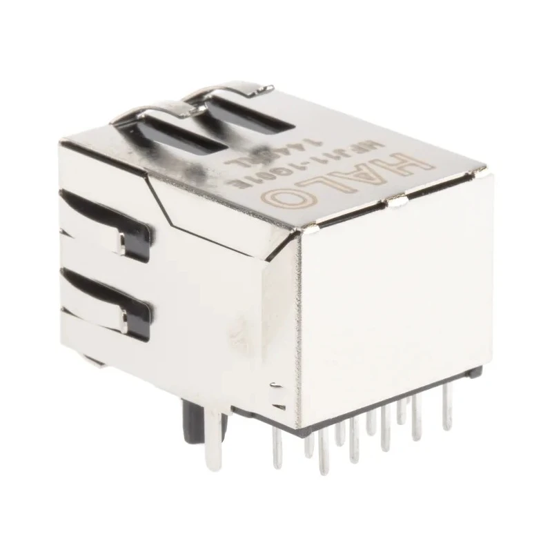 Halo Electronics HFJ11 Series RJ45 Connector Female Through Hole UTP Shield Straight 1 Port 8 Way HFJ11-1G01ERL
