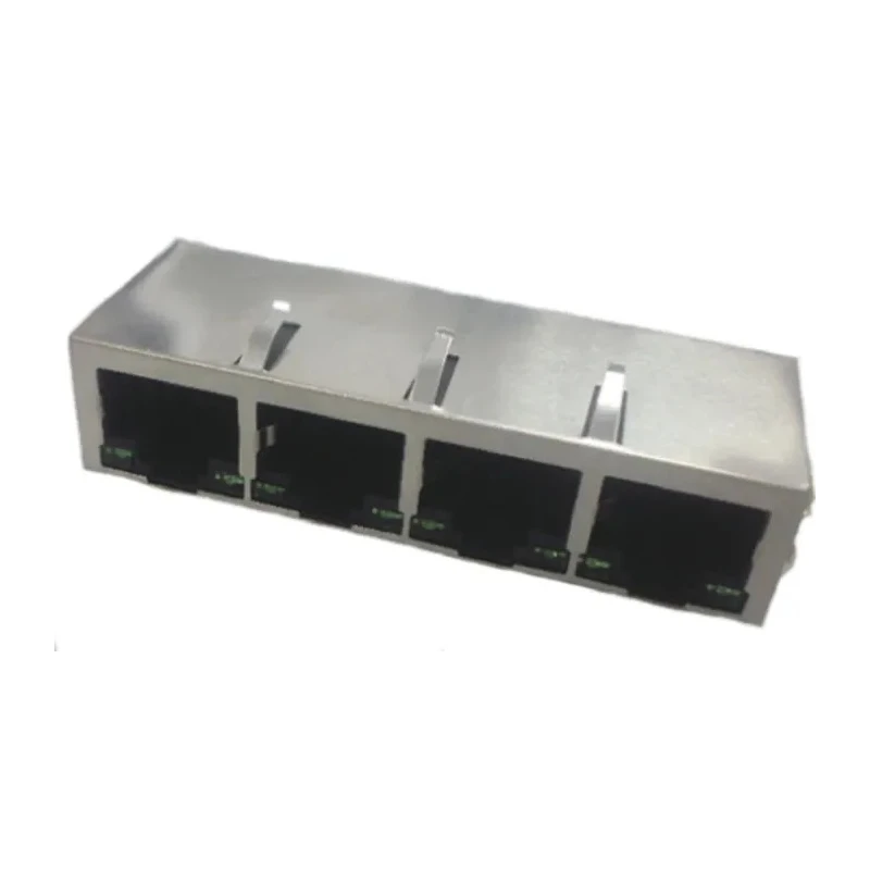 Halo Electronics RJ45 Connector Female Through Hole UTP Shield Straight 4 Port HFJ14-1G16ER-L12RL