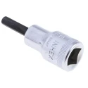 STAHLWILLE Chrome Alloy Steel Bit Socket 5 mm Socket Size, 3/8 in Drive, Square Drive Type, 20.0mm Overall Length 02050005