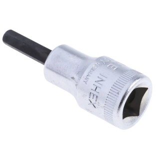 STAHLWILLE Chrome Alloy Steel Bit Socket 5 mm Socket Size, 3/8 in Drive, Square Drive Type, 20.0mm Overall Length 02050005