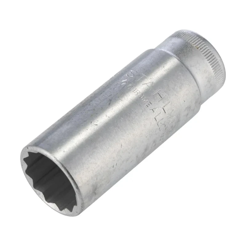 STAHLWILLE 3/8 in Drive 18 mm Bi-Hex Square Socket, Chrome Finish, 65mm Overall Length 02020018