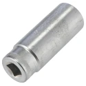 STAHLWILLE 3/8 in Drive 18 mm Bi-Hex Square Socket, Chrome Finish, 65mm Overall Length 02020018
