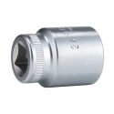 STAHLWILLE 1/2 in Drive 24 mm 12 Point Square Socket Chrome Finish 42mm Overall Length 03010024