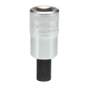 STAHLWILLE 1/2 in Drive Bit Square Socket Chrome Alloy Steel 20.0mm Overall Length 03050012