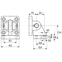 Norgren Rear Hinge Aluminium for 32mm Cylinder Diameter QA Series QA/8032/24