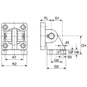 Norgren Rear Hinge Aluminium for 32mm Cylinder Diameter QA Series QA/8032/24