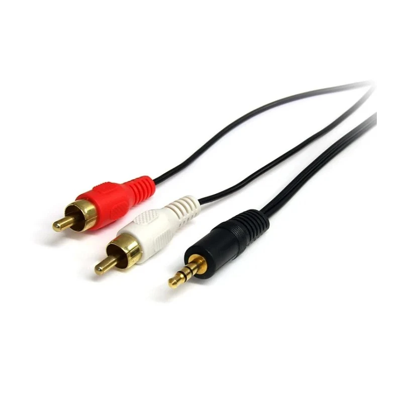 StarTech.com Male 3.5 mm Stereo Jack to Male RCA x 2 Auxiliary Cable, Black, 900 mm MU3MMRCA
