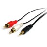 StarTech.com Male 3.5 mm Stereo Jack to Male RCA x 2 Auxiliary Cable, Black, 900 mm MU3MMRCA
