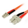 StarTech.com OM1 Multi-Mode Duplex Fibre Optic Cable, 125 μm Core Diameter, Low Smoke Zero Halogen Jacket, Orange FIBLCSC1