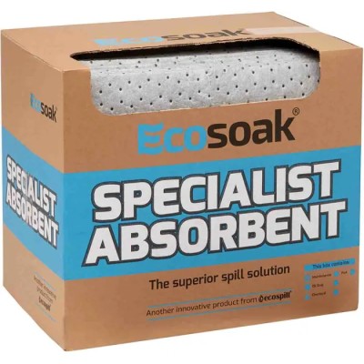 Ecospill Ltd Spill Absorbent Pad for Maintenance Use 70 L Capacity Grey 400mm x 350mm M0514035