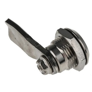 RS Pro Silver Stainless Steel Cabinet Lock, 20 mm Panel-to-Tongue Depth, Key Unlock 192-9646