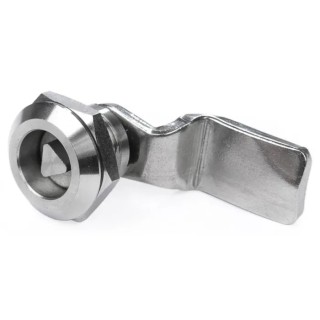 RS PRO Silver Stainless Steel Triangular Key Camlock 32 mm Panel-to-Tongue Triangle Head Unlock 192-9653