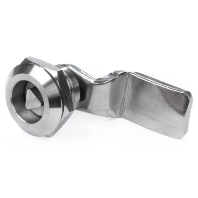RS PRO Silver Stainless Steel Triangular Key Camlock 32 mm Panel-to-Tongue Triangle Head Unlock 192-9653
