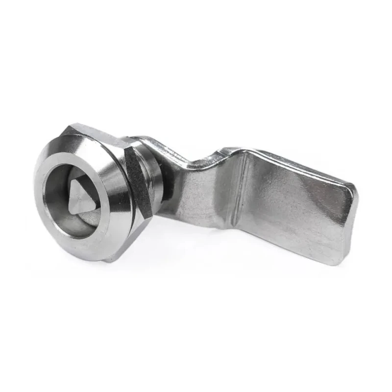 RS PRO Silver Stainless Steel Triangular Key Camlock 32 mm Panel-to-Tongue Triangle Head Unlock 192-9653