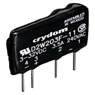 Crydom PCB Mount Solid State Relay 3A Load, 280Vrms Load, 32V dc Control D2W203F