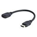 StarTech.com 150 mm 4K @ 30Hz Male to Female HDMI 1.4 Cable Black HDMIEXTAA6IN