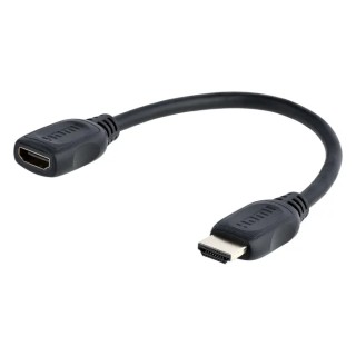 StarTech.com 150 mm 4K @ 30Hz Male to Female HDMI 1.4 Cable Black HDMIEXTAA6IN