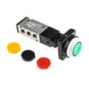 SMC Push Button Pneumatic Manual Control Valve VZM500 Series Rc 1/8 Thread 5/2 Function 0.7 MPa Max Pressure VZM550-01-33