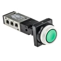 SMC Push Button Pneumatic Manual Control Valve VZM500 Series Rc 1/8 Thread 5/2 Function 0.7 MPa Max Pressure VZM550-01-33