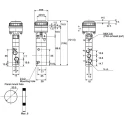 SMC Push Button Pneumatic Manual Control Valve VZM500 Series Rc 1/8 Thread 5/2 Function 0.7 MPa Max Pressure VZM550-01-33