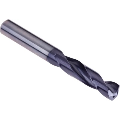 Dormer Solid Carbide Drill Bit 13.5mm Size, 107mm Overall Length, 14mm Cylindrical Shank, Titanium Aluminium R46713.5