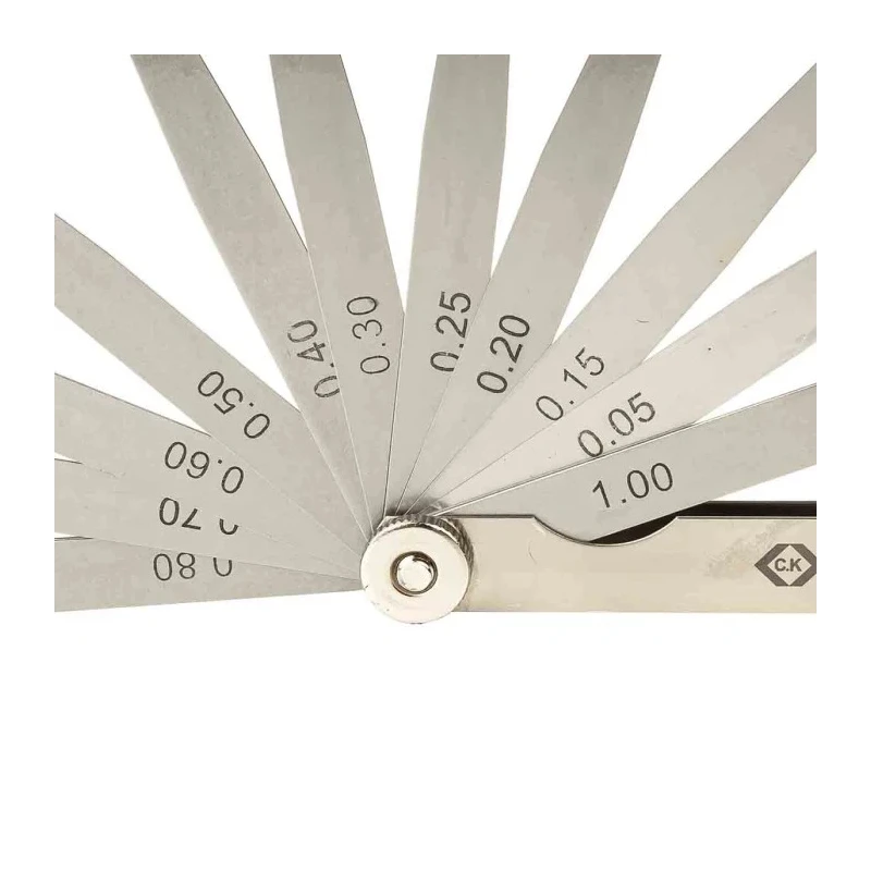 CK Steel Feeler Gauge Metric, 13 Blades, Hardened Spring Steel, 107mm Blade Length T3527M 413