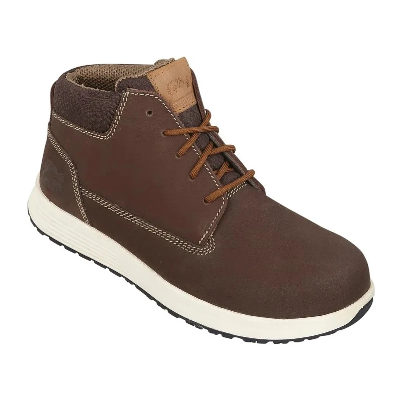 Himalayan Brown Nubuck Leather Unisex Non-Metallic Toe Capped Safety Boots Size EU 47 UK 12 Composite Midsole SRC 4411BR120