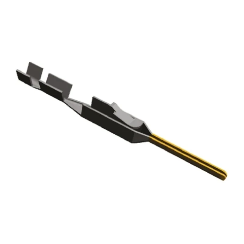 TE Connectivity AMPMODU MTE Series Male Crimp Terminal, 3A Current, Gold Plated Phosphor Bronze Contact, 26-22 5-104505-5