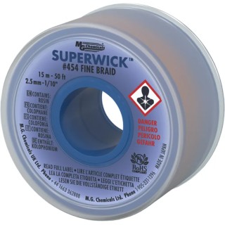 Super Wick De-Soldering Braid 15 m Length, 2.5 mm Width 454