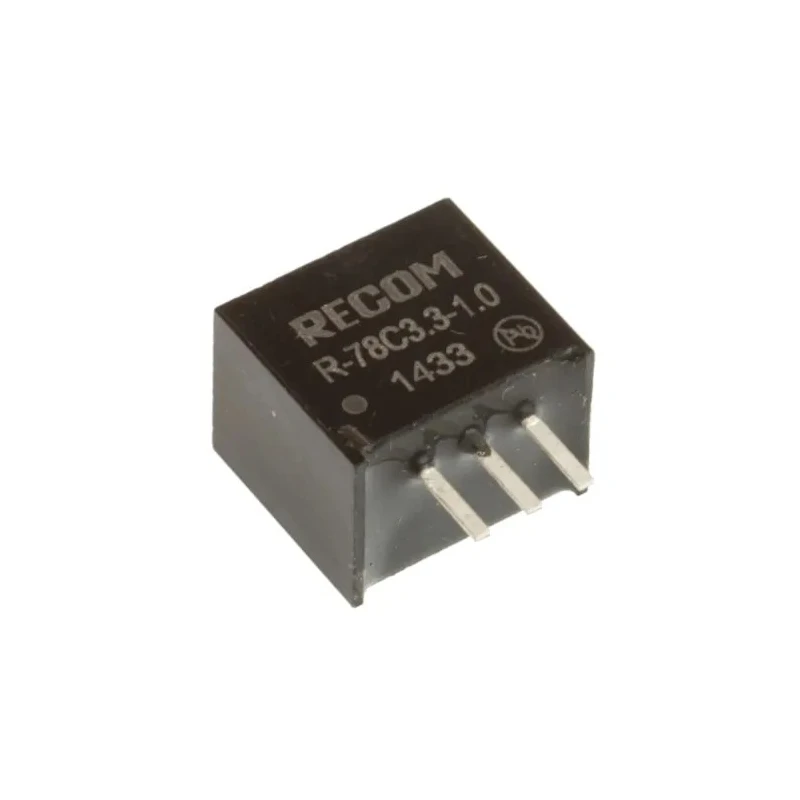 Recom Switching Regulator, Through Hole Mount, 3.3V DC Output Voltage, 1 A Output Current, 3.3W Power R-78C3.3-1.0
