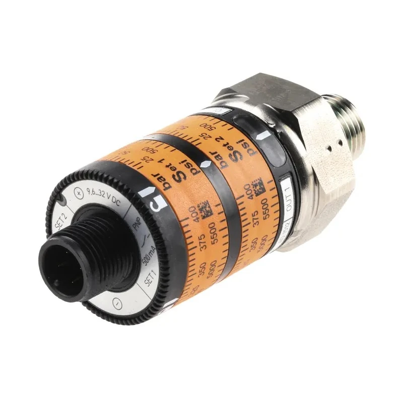 ifm electronic Dual Output Pressure Switch 0 bar to 400 bar Polycarbonate Housing DC PNP Electrical Design PK7520