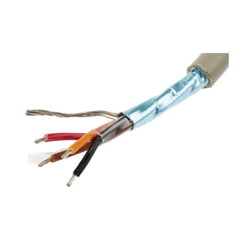 Alpha Wire Pro-Tekt Series Data Cable, 0.09 mm² Cross Section, 4 Core, 50 m Length, Grey Polyvinyl Chloride B951042 GE321