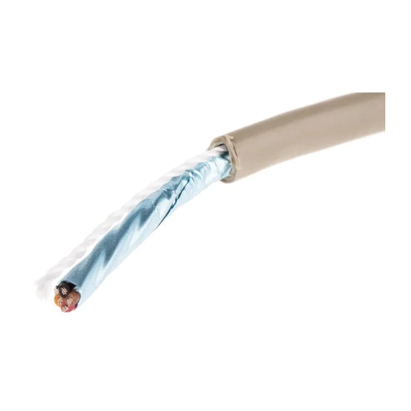 Alpha Wire Pro-Tekt Series Data Cable, 0.09 mm² Cross Section, 4 Core, 50 m Length, Grey Polyvinyl Chloride B951042 GE321