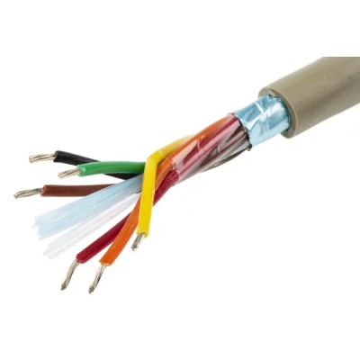 Alpha Wire Pro-Tekt Series Data Cable, 0.23 mm² Cross Section, 6 Core, 50 m Length, Grey Polyvinyl Chloride B953062 GE321