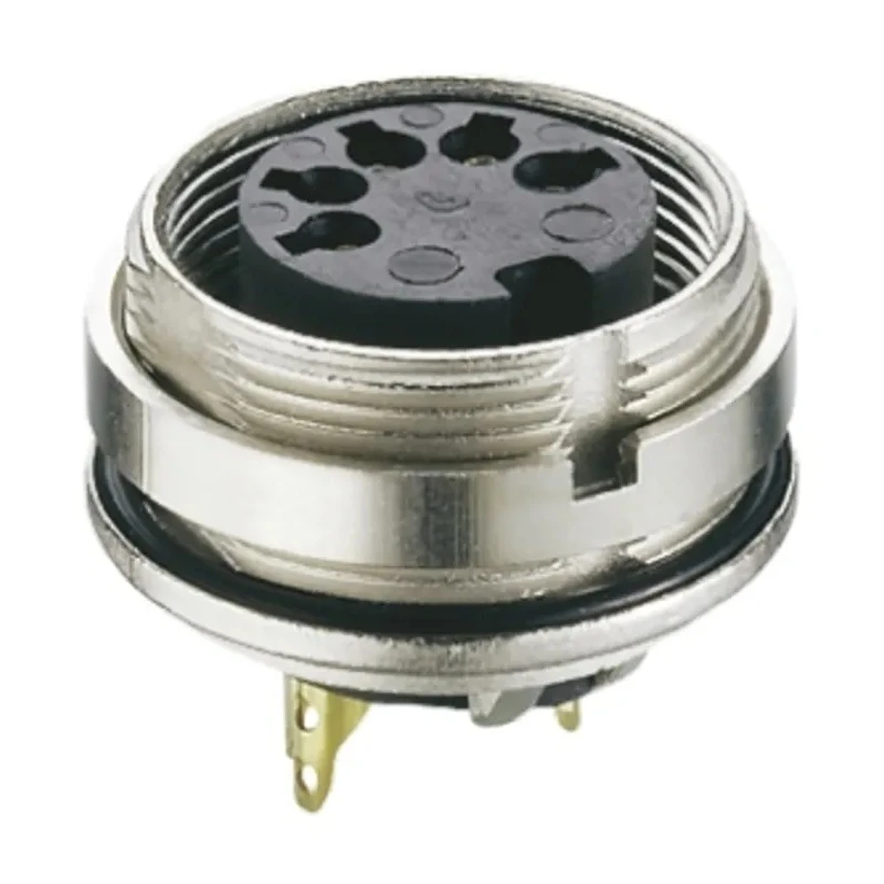 Lumberg 7 Pole Straight M16 DIN Socket Panel Mount Female Connector 5A 250V ac Threaded 0305 07