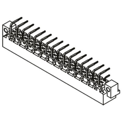 HARTING DIN 41612 Connector 32 Way 5.08 mm Pitch, Type D, Class C1, 2 Row Male, Right Angle 09041322921