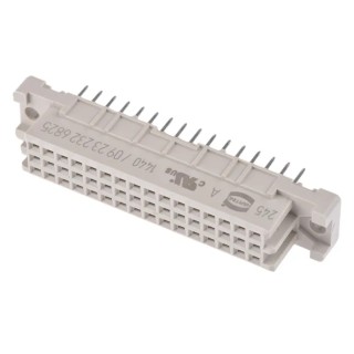 HARTING DIN 41612 32 Way 2.54 mm Pitch Type C/2 Solder Class C2 3 Row Female Straight Connector 09232326825