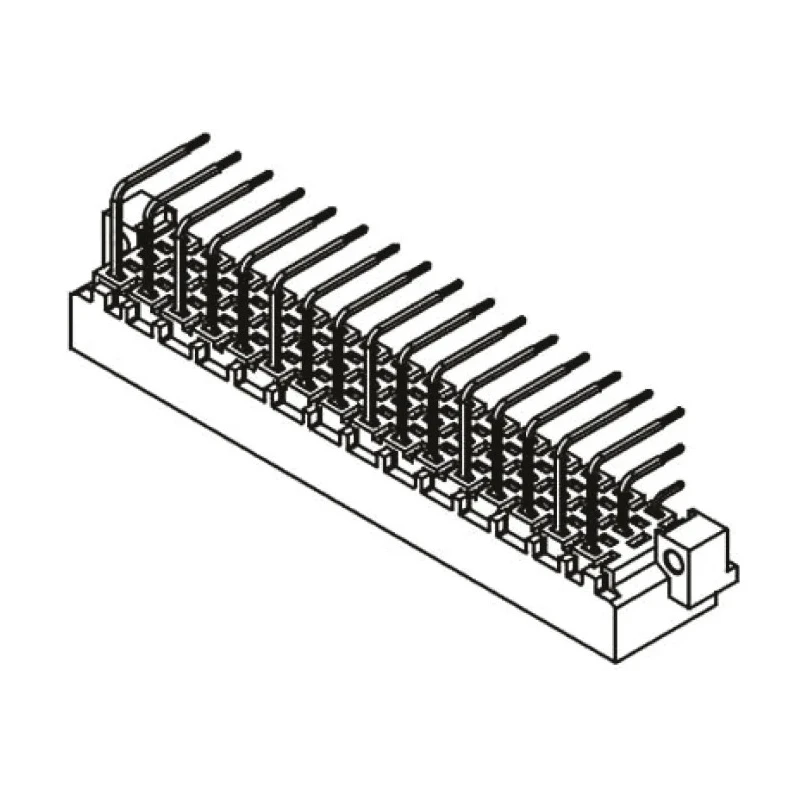 HARTING DIN 41612 Connector 48 Contacts 3 Row Male Right Angle 5.08 mm Pitch Solder Type Class C1 09051482921