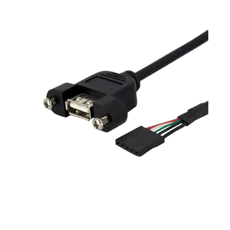 StarTech.com USB 2.0 Female USB 2.0 Type A to Female IDC Cable, Black Jacket, 900 mm USBPNLAFHD3