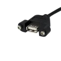 StarTech.com USB 2.0 Female USB 2.0 Type A to Female IDC Cable, Black Jacket, 900 mm USBPNLAFHD3