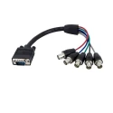 StarTech.com Male VGA to Female BNC Cable, 300 mm Length, Black PVC Jacket VGABNCMF1