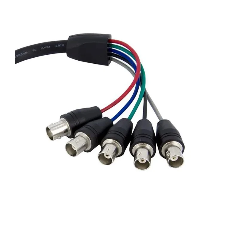 StarTech.com Male VGA to Female BNC Cable, 300 mm Length, Black PVC Jacket VGABNCMF1