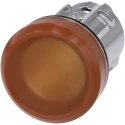 Siemens Amber Pilot Light Head, 22 mm Cutout, Round Shape, Metal Bezel, IP66/IP67/IP69K Protection 3SU1051-6AA00-0AA0