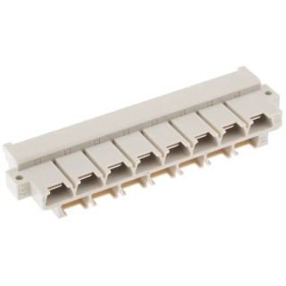 HARTING DIN 41612 Connector 15 Way 10.16 mm Pitch Type H15 Faston Class C1 2 Row Male Straight 09060152912