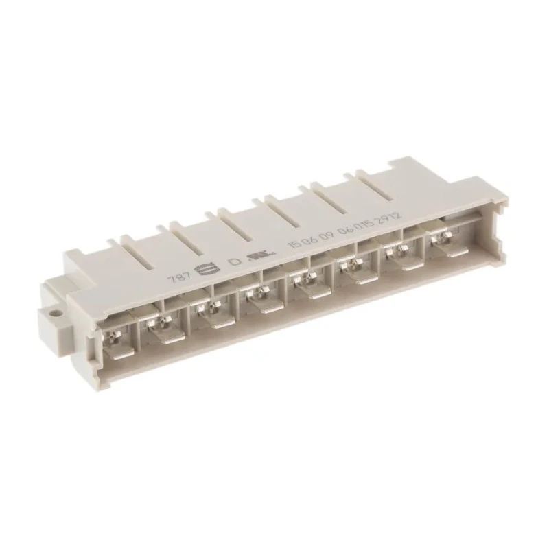 HARTING DIN 41612 Connector 15 Way 10.16 mm Pitch Type H15 Faston Class C1 2 Row Male Straight 09060152912