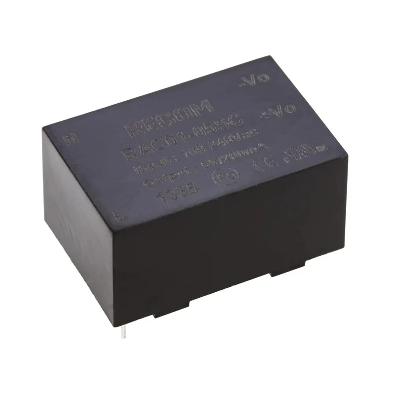Recom Switching Power Supply 5V DC 1W 200mA PCB Mount RAC01-05SC