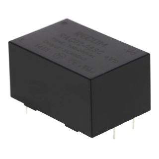 Recom Switching Power Supply 5V dc, 2 W, 277V ac, PCB Mount, Single Output RAC02-05SC