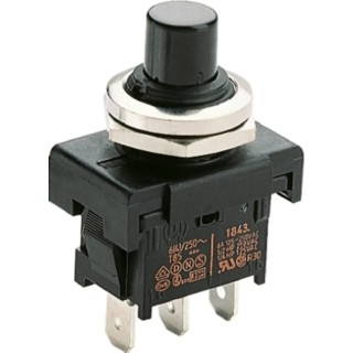 Marquardt Push Button Switch Momentary Panel Mount SPDT IP40 250 V ac 6A 1843.1201