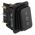 Marquardt DPDT On-Off-On Rocker Switch Panel Black Actuator Polyamide Housing IP65 12A 250V ac 1939.3119