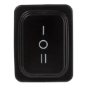 Marquardt DPDT On-Off-On Rocker Switch Panel Black Actuator Polyamide Housing IP65 12A 250V ac 1939.3119